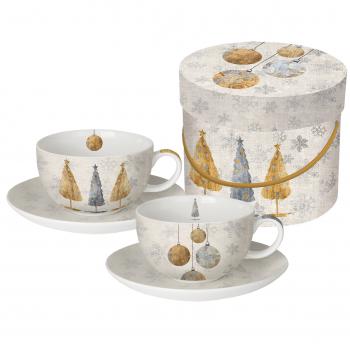 Cappuccino Cup  Set GB Holiday Trees & Ornaments