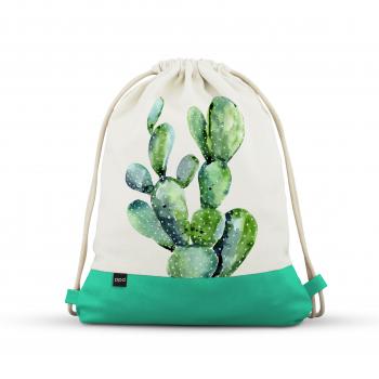 City Bag with Leatherette Cactus