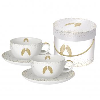 Cappuccino Cup Set GB Holy Wings r. gold