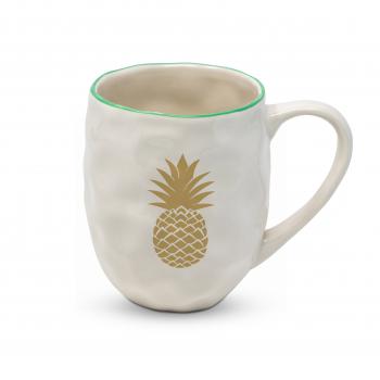 Organic Mug Tropical Pineapple real gold
