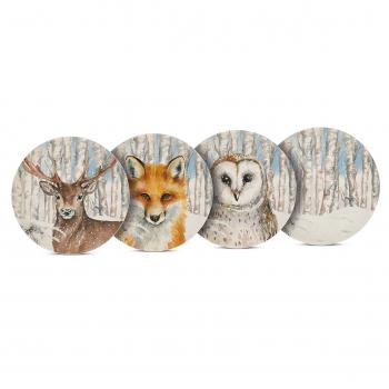 Plates Bamboo It's Winter again Set of 4