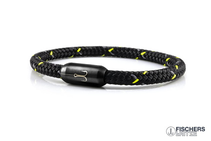 armband-fischers-fritze-krabbe-dlc-edition-schwarz-neongelb-dunkelgrau-segeltau